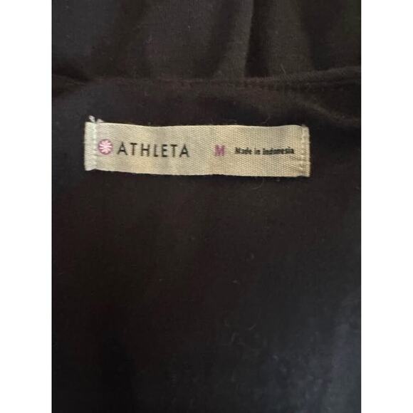 Athleta Women’s Medium Black Ruched Sides Midi Dress - Picture 6 of 6